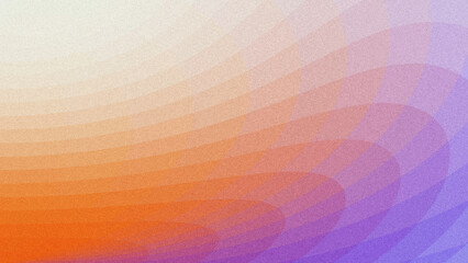Vintage grain textured abstract graphic featuring smooth, curved translucent layers transitioning from pale cream and burnt orange on the left to soft lavender and deep violet purple on the right. © yun visual