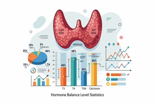 Thyroid Gland Hormone Balance Level Statistics and Medical Data