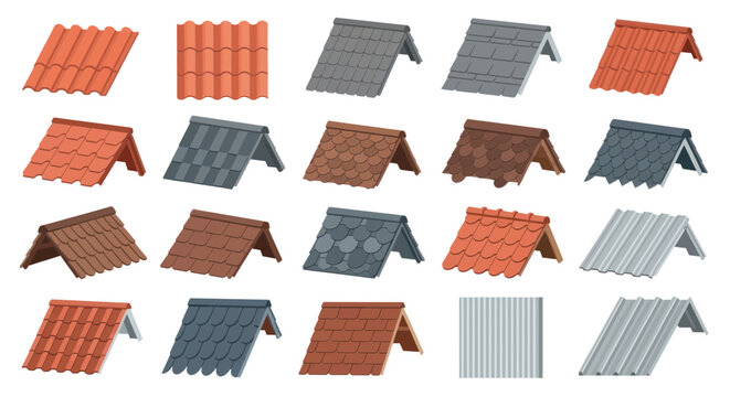 Roofing materials and tiles sample.