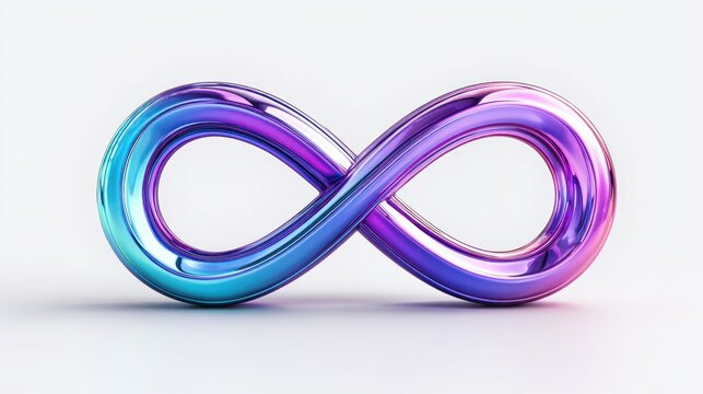 Infinite loop design concept in vivid rainbow hues