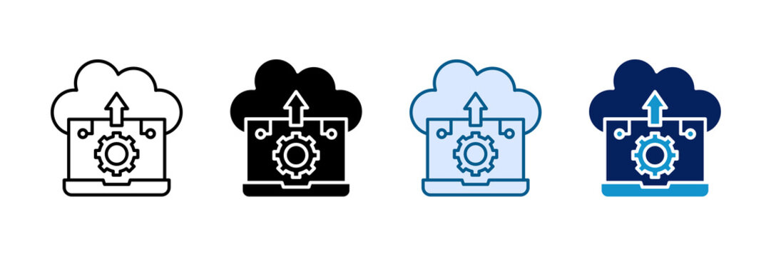Edge Computing Icon Set Multiple Style Collection