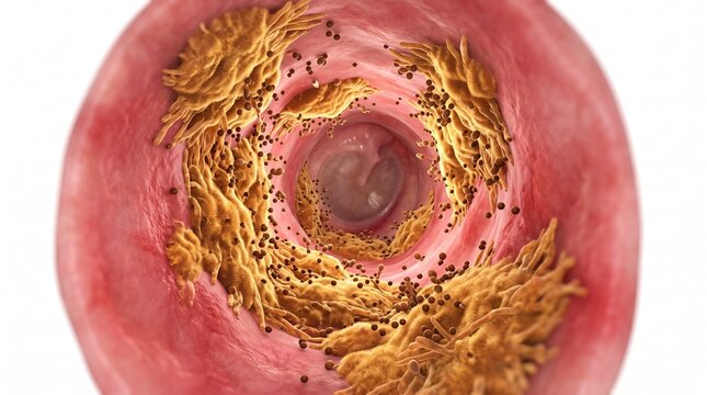 3D Microscopic Diagram of Fungal Infection and Epithelial Erosion in Otomycosis