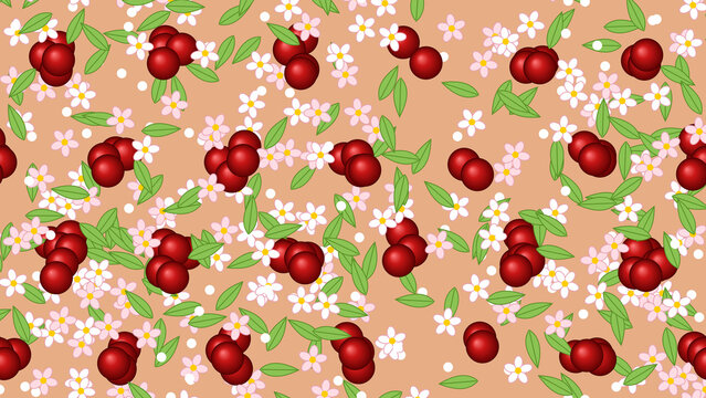 Procedural background of Seamless Cranberry Pattern