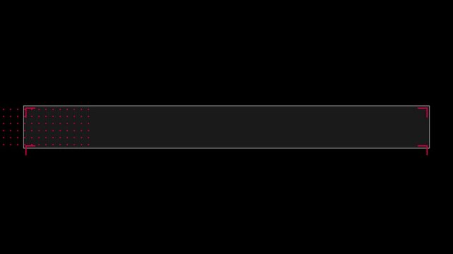 Digital loading bar animation with red dot matrix pattern and minimalist ui for tech projects 4k progress bar