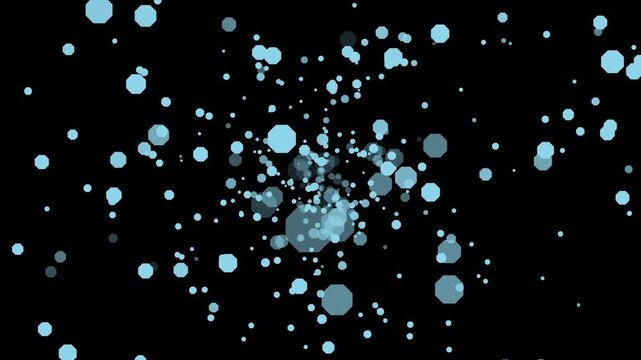 A multitude of octagons looming toward the viewer alpha channel
