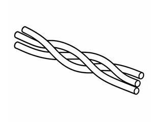 Obraz premium Intermediate Filament Structure Educational Biology Illustration Isolated on White Background