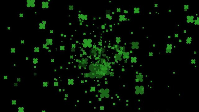 A multitude of quatrefoils looming toward the viewer alpha channel