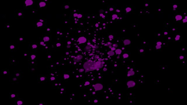 A multitude of rounded speech balloons looming toward the viewer alpha channel