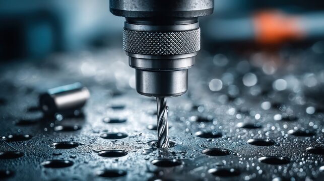 Precision machining operation in modern factory setting