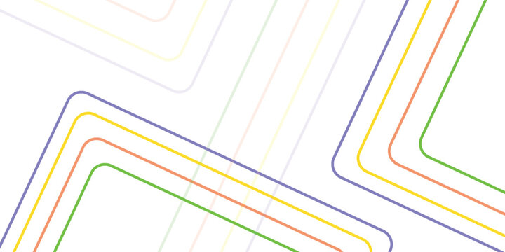 Colorful Rounded Corner Stripe Pattern Abstract Design.