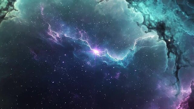Cosmic nebula swirls vibrant colors and celestial beauty in outer space
