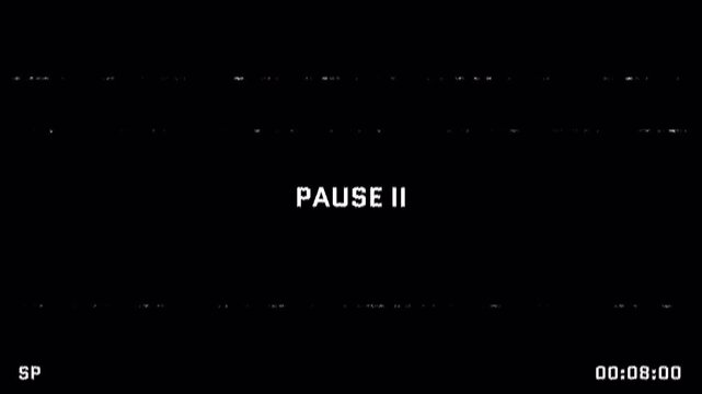 Pausing vhs adjust center with fractal noise and glitch, retro vintage ancient film overlay. 4K animated videos