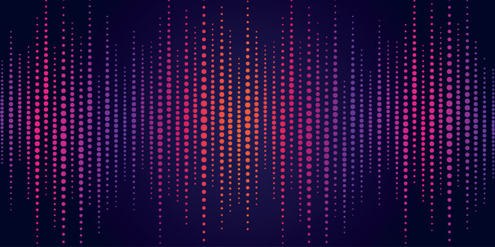 Abstract background with a modern digital music equalizer pattern. Futuristic design with sound wave element decoration. Futuristic concept for audio, music, songs.