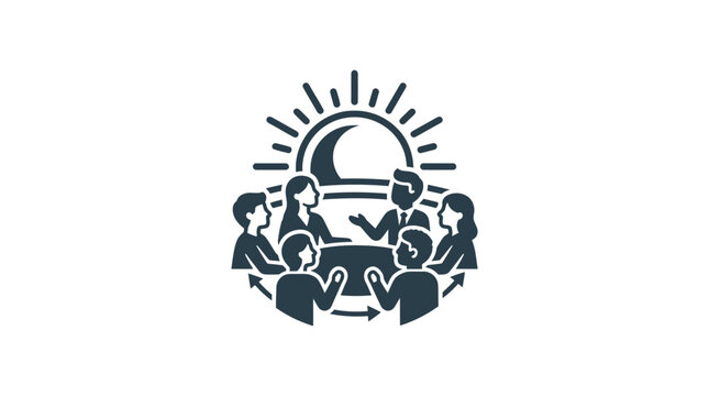 Group of people sitting in circle.
