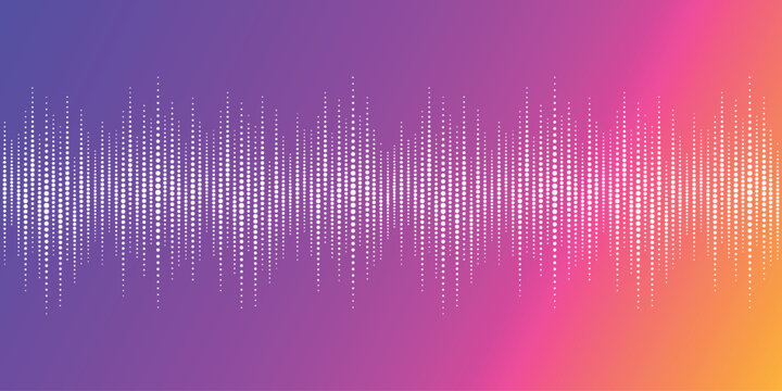 Abstract background with a modern digital music equalizer pattern. Futuristic design with sound wave element decoration. Futuristic concept for audio, music, songs. VOL. 3