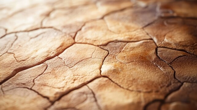 Close-up macro view of extremely dry, cracked, and rough human skin texture on a heel, showcasing severe dryness and a need for moisturizing care