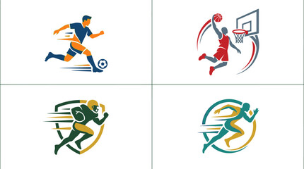 Obraz premium Athletes in Various Sports Actions.