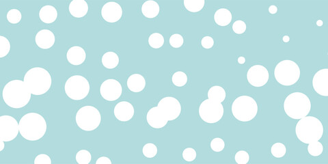 White snow falling on sky blue background seamless pattern. Flat style snowfall repeating texture for christmas greeting card © Sultan