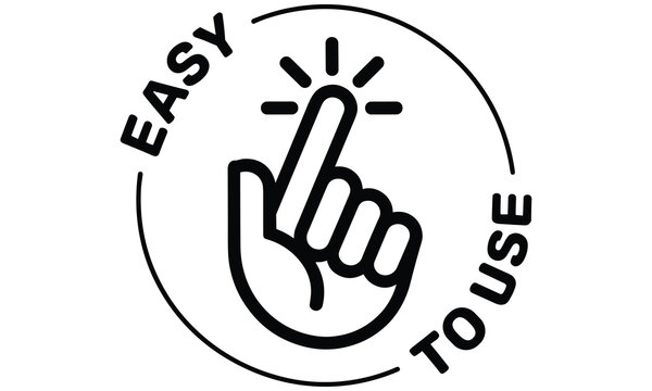 Simple black and white easy to use icon featuring a finger pointing upward inside a circle for modern digital interfaces