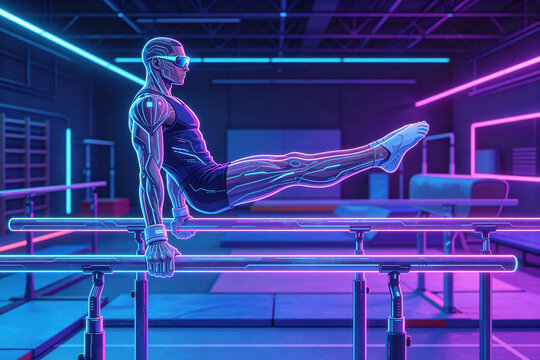 	Cyberpunk Style Parallel Bars Swing