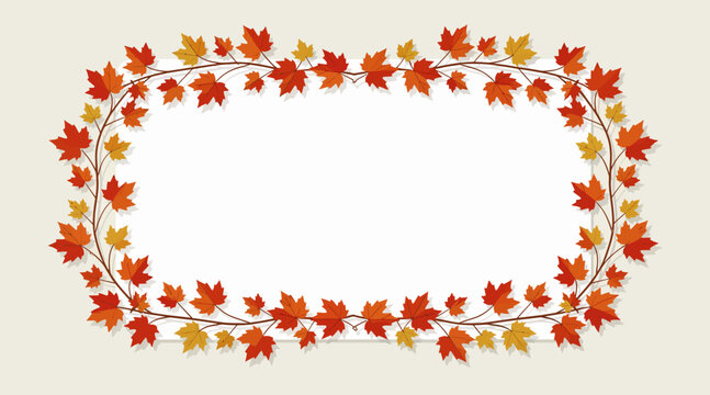 autumn leaves frame border