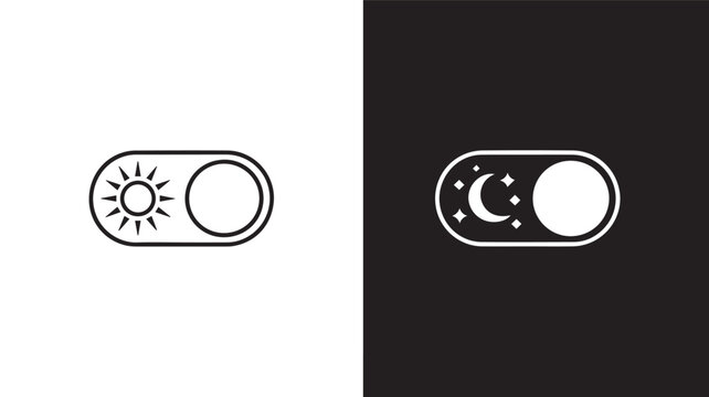 The toggle button switches between day and night modes on a digital interface