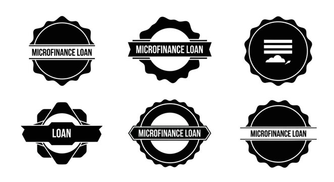 Microfinance Loan Badges Collection.