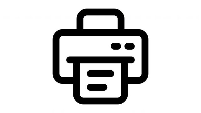 print animated Line Icons Premium 4K, Modern Minimal Outline Motion Graphics Collection