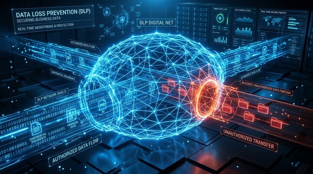 Digital network security for data loss prevention