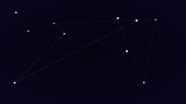 Animated constellation lines connecting stars in deep space night sky animation 4k background astronomy