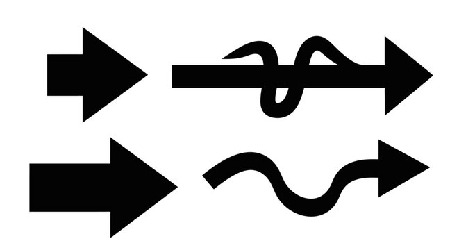 Two Straight Arrows and Two Wavy Arrows.