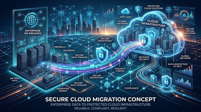 Enterprise data migration to secure cloud infrastructure