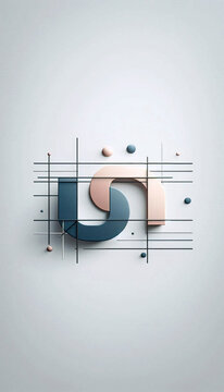 An ultra-minimalist abstract composition on a clean, solid background, Ai generated image