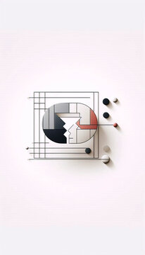 An ultra-minimalist abstract composition on a clean, solid background, Ai generated image