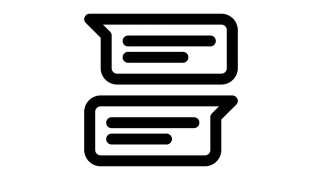 forum animated Line Icons Premium 4K, Modern Minimal Outline Motion Graphics Collection