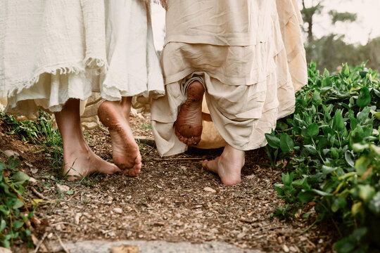 feet in the garden