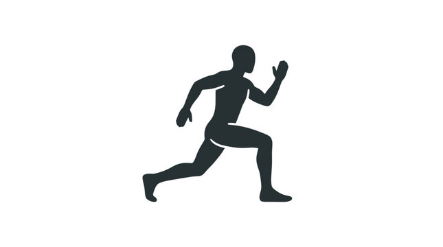 Man Running Fast in Motion.