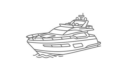Large Luxury Yacht Boat Vessel. © Mami