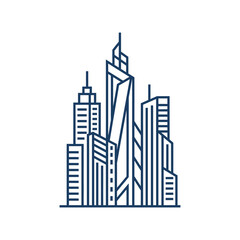 Obraz premium Modern City Skyline Urban Buildings.