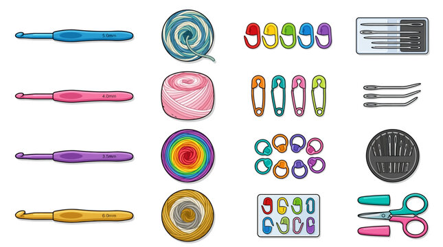 Colorful Crochet Hook Set.