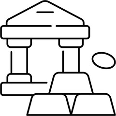 Fototapeta premium Line Art Reserve Requirement Icon