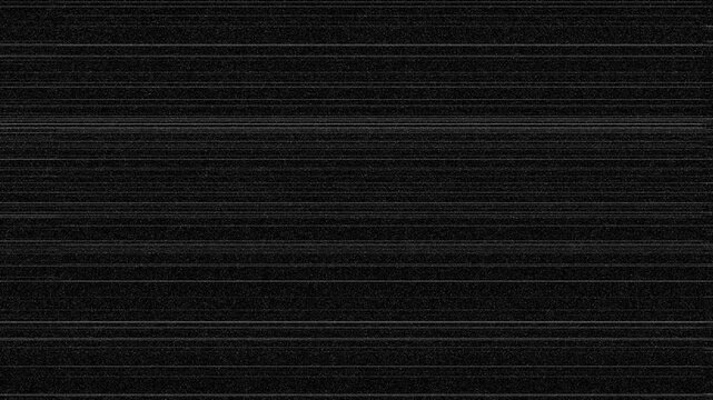Static grain texture with horizontal scan lines creating a glitch effect in digital video motion footage