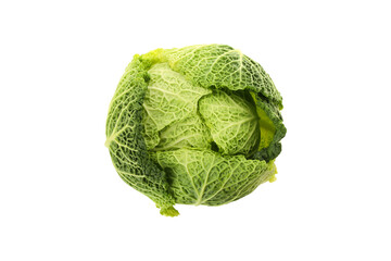 Fototapeta premium Cabbage awaits meal prep on a clean surface, isolated, PNG