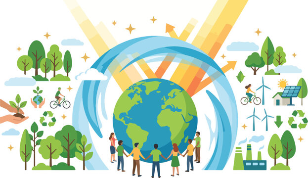 Celebrating World Ozone Day with global awareness for ozone protection and earth protection, promoting sustainability