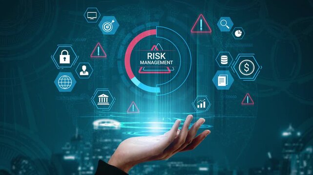 Innovative Risk Management Concept with Digital Interface and Icons Representing Security, Finance, and Business Strategies for Effective Decision Making. Entropy.