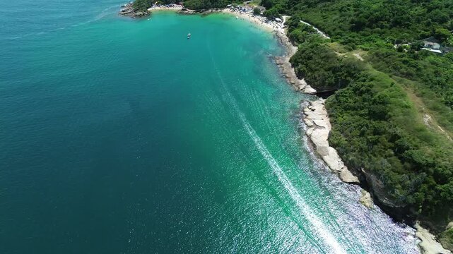 Aerial Drone Footage &ndash; Revealing Azeda and Azedinha Beaches in B&uacute;zios, Brazil
