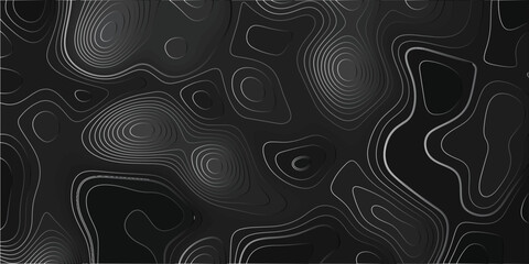 Abstract topographic contour map and geographic mountain relief background design. Topographic white and gery wavey contour line style map white background. . Geographic mountain relief.  © Mina