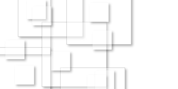 Abstract design with white transparent material in triangle and square shapes on white background. Abstract white and gray gradient color modern background design vector Illustration.geometrical dg. 