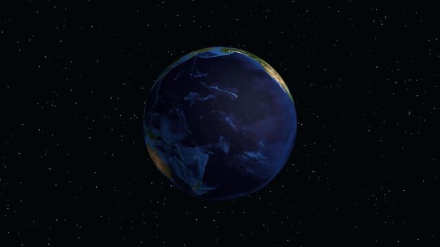 3D Earth Animation Zooming into Bac Ninh City in Vietnam