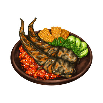 Pecel lele indonesian food